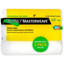 Image 1 of AllPro Masterweave 9 in. Roller Cover with ½ in. Nap, 3 Pack